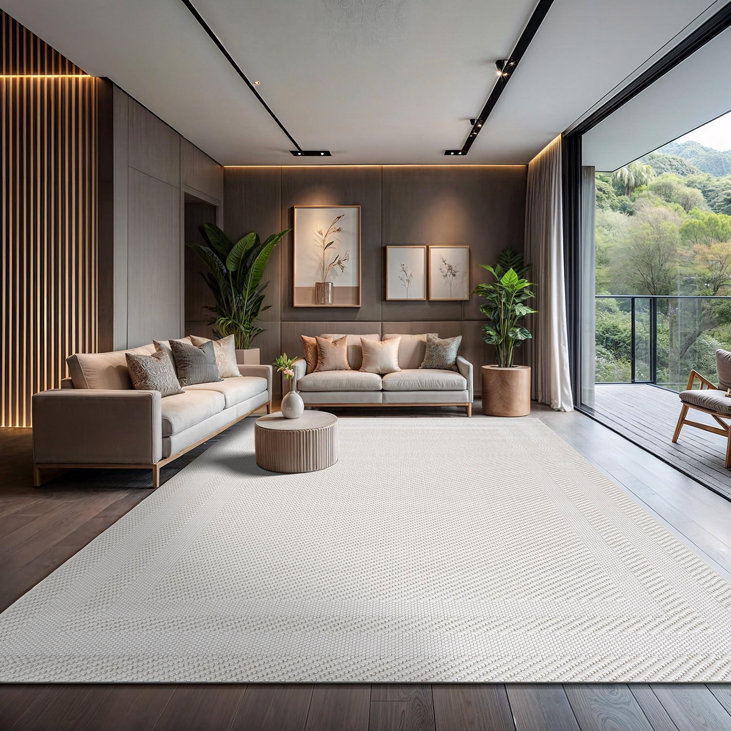 Amazon.com: CAMILSON Micro Loop Rug 9x12 Modern Luxury Bordered